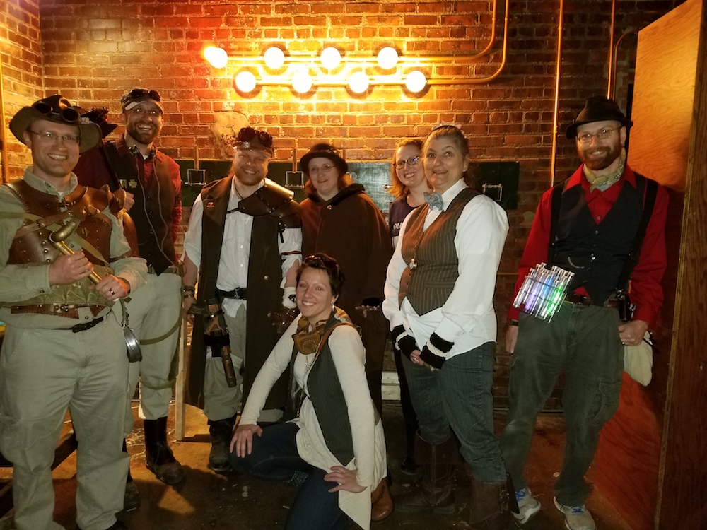 Steampunk fun at Perplexity Games escape room Cleveland